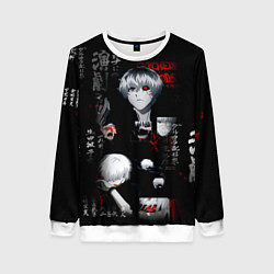 Женский свитшот Токийский Гуль Иероглифы Tokyo Ghoul