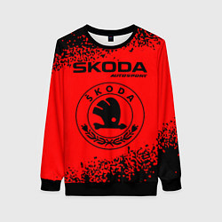 Свитшот женский SKODA Autosport Арт, цвет: 3D-черный