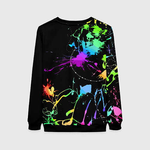 Женский свитшот Neon vanguard fashion pattern / 3D-Черный – фото 2