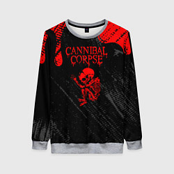 Свитшот женский Cannibal corpse потеки крови, цвет: 3D-меланж