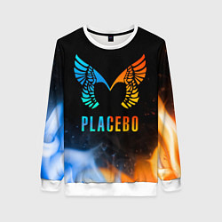Свитшот женский Placebo, Logo, цвет: 3D-белый