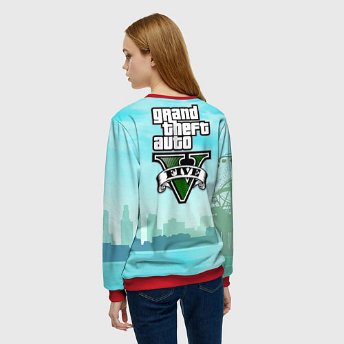 Женский свитшот GTA Beach girl / 3D-Красный – фото 4