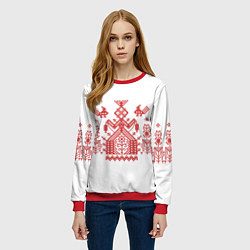 Свитшот женский Богиня Судьбы Макошь 3D, цвет: 3D-красный — фото 2