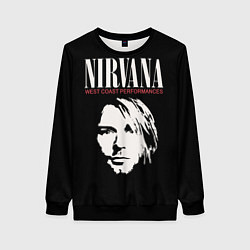 Свитшот женский NIRVANA Kurt Cobain, цвет: 3D-черный