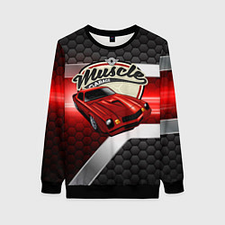 Свитшот женский Muscle Красная классика авто, цвет: 3D-черный
