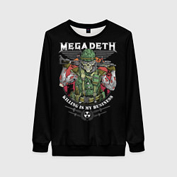 Свитшот женский MEGADETH killing is my business, цвет: 3D-черный