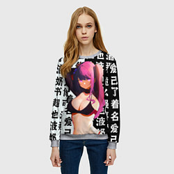 Свитшот женский Баал в купальнике Шогун Райден Геншин Импакт, цвет: 3D-меланж — фото 2