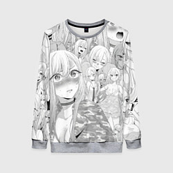 Свитшот женский Marin Kitagawa: Pencil Art, цвет: 3D-меланж