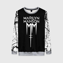 Свитшот женский Marilyn manson rock n roll, цвет: 3D-меланж