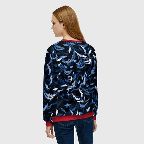 Женский свитшот Drain monsters / 3D-Красный – фото 4