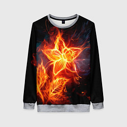 Женский свитшот Flower Neon Fashion 2035 Flame