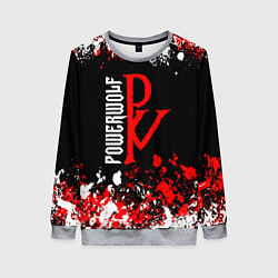 Свитшот женский Powerwolf брызги красок, цвет: 3D-меланж