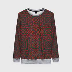 Свитшот женский КРАСНЫЕ ЛИНИИ ПАТТЕРН, цвет: 3D-меланж