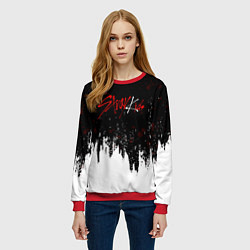 Свитшот женский Stray kids - changbin, цвет: 3D-красный — фото 2