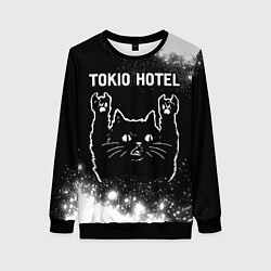 Свитшот женский Tokio Hotel Rock Cat, цвет: 3D-черный