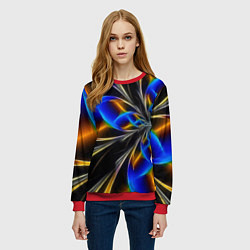 Свитшот женский Neon vanguard pattern Fashion 2023, цвет: 3D-красный — фото 2