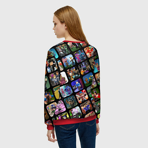 Женский свитшот ROBLOX СЮЖЕТЫ / 3D-Красный – фото 4