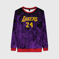 Свитшот женский Lakers 24 фиолетовое пламя, цвет: 3D-красный