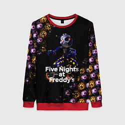 Свитшот женский Five Nights at Freddys Луна паттерн, цвет: 3D-красный