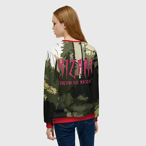 Женский свитшот KIZARU Nikto Ne Nuzhen / 3D-Красный – фото 4