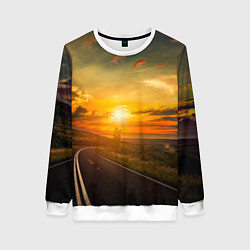 Женский свитшот Закат у океана