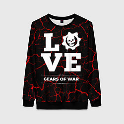 Свитшот женский Gears of War Love Классика, цвет: 3D-черный