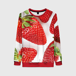 Свитшот женский Strawberries, цвет: 3D-красный