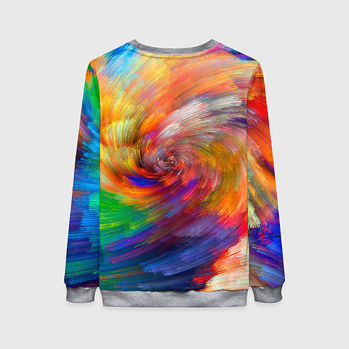 Женский свитшот MULTICOLORED SWIRLS / 3D-Меланж – фото 2