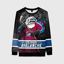Свитшот женский Colorado Avalanche Колорадо Эвеланш Маскот, цвет: 3D-черный