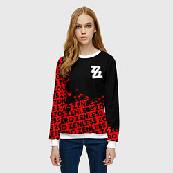 Свитшот женский Zenless Zone Zero капля арт, цвет: 3D-белый — фото 2