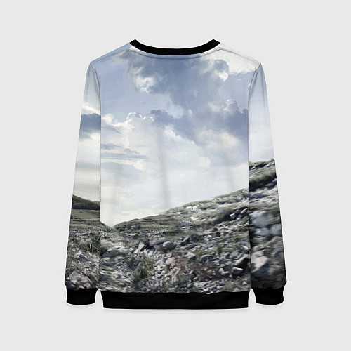Женский свитшот Toyota Land Cruiser Prado на скальных камнях Mount / 3D-Черный – фото 2