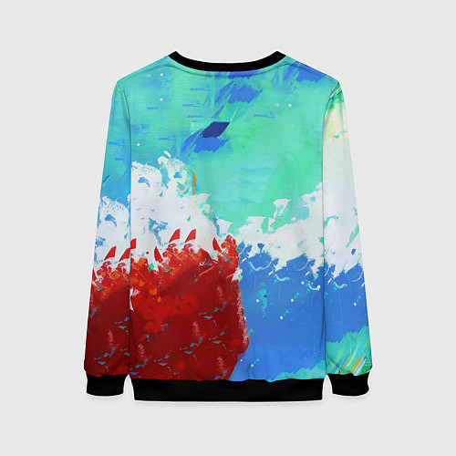 Женский свитшот Дональд Трамп арт / 3D-Черный – фото 2