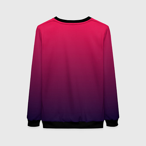 Женский свитшот RED to dark BLUE GRADIENT / 3D-Черный – фото 2