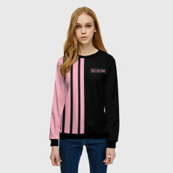 Свитшот женский BLACKPINK HALF BLACK-PINK MINI LOGO, цвет: 3D-черный — фото 2