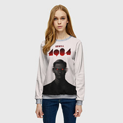 Свитшот женский Оруэлл 1984, цвет: 3D-меланж — фото 2