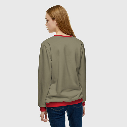 Женский свитшот Король котов Мейн-кун / 3D-Красный – фото 4