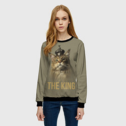 Свитшот женский Король котов Мейн-кун, цвет: 3D-черный — фото 2