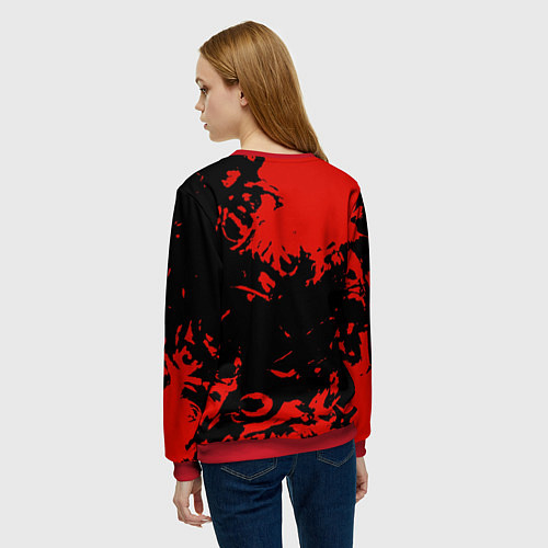 Женский свитшот Love is war Госпожа Кагуя Синомия / 3D-Красный – фото 4