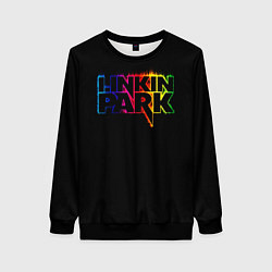Свитшот женский Linkin Park neon, цвет: 3D-черный