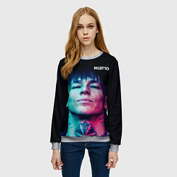 Свитшот женский Нилетто - модная музыка, цвет: 3D-меланж — фото 2