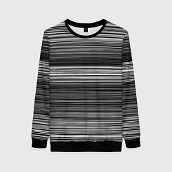 Женский свитшот Black and white thin stripes Тонкие полосы