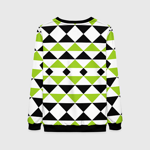 Женский свитшот Geometric shapes triangles треугольники / 3D-Черный – фото 2