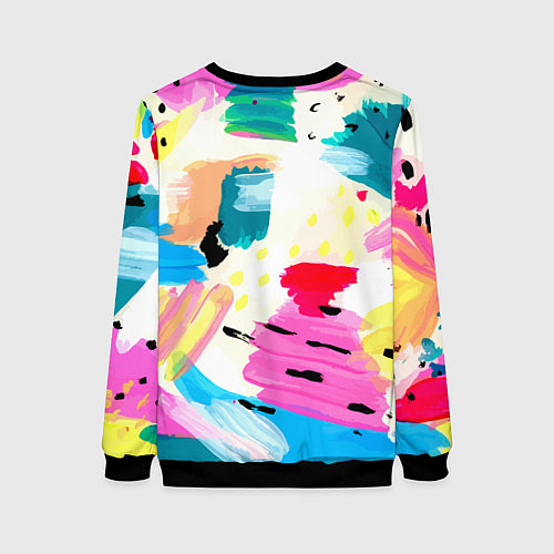 Женский свитшот Всплески красок Лето / 3D-Черный – фото 2