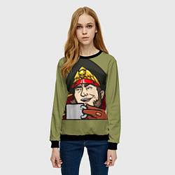 Свитшот женский Ciaphas Cain Mug 3D, цвет: 3D-черный — фото 2