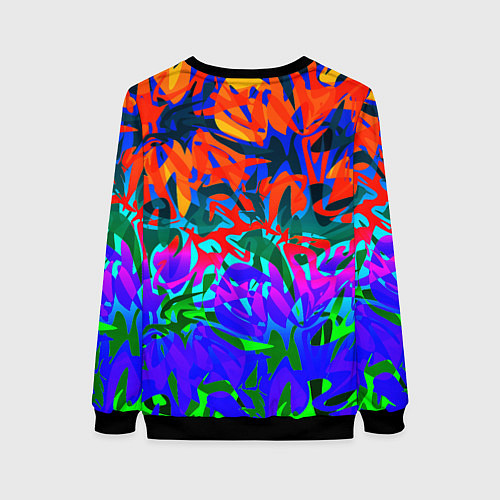 Женский свитшот Game time Абстрактный пятнистый узор / 3D-Черный – фото 2