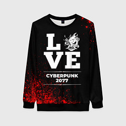 Свитшот женский Cyberpunk 2077 Love Классика, цвет: 3D-черный