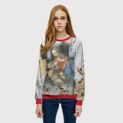 Свитшот женский Мадонна Литта Леонардо да Винчи Post-art, цвет: 3D-красный — фото 2