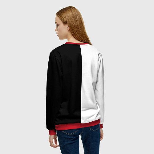 Женский свитшот СОВЕТСКИЙ СОЮЗ - СЕРП И МОЛОТ - Черно-белое / 3D-Красный – фото 4