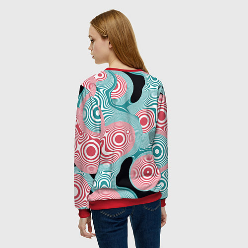 Женский свитшот Кицунэ-маска / 3D-Красный – фото 4