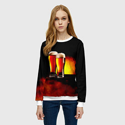 Свитшот женский Пивасик с Пенкой, цвет: 3D-белый — фото 2